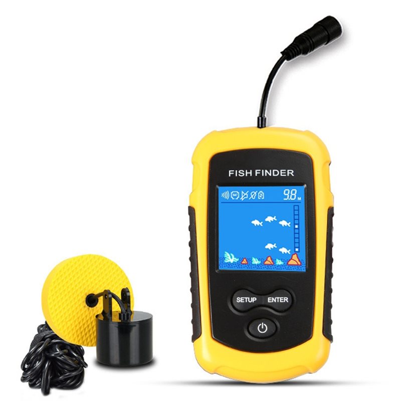 Fishing Boat Depth Finder - ABUE-Kayak Draagbare Visdieptemeter Water Handheld Fishfinder