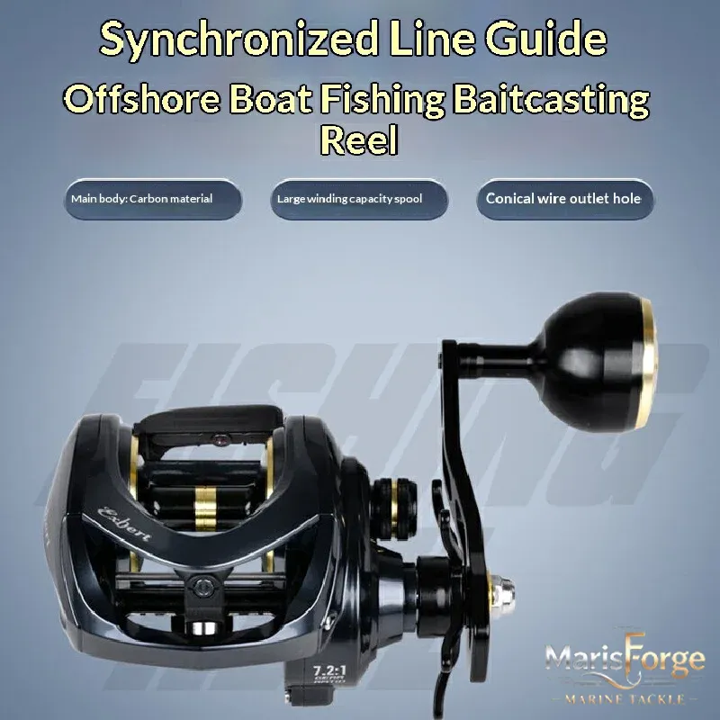 Fishing Boat Anchor - Generieke baitcasting vismolen, zoutwaterbestendig, breed lichaam,