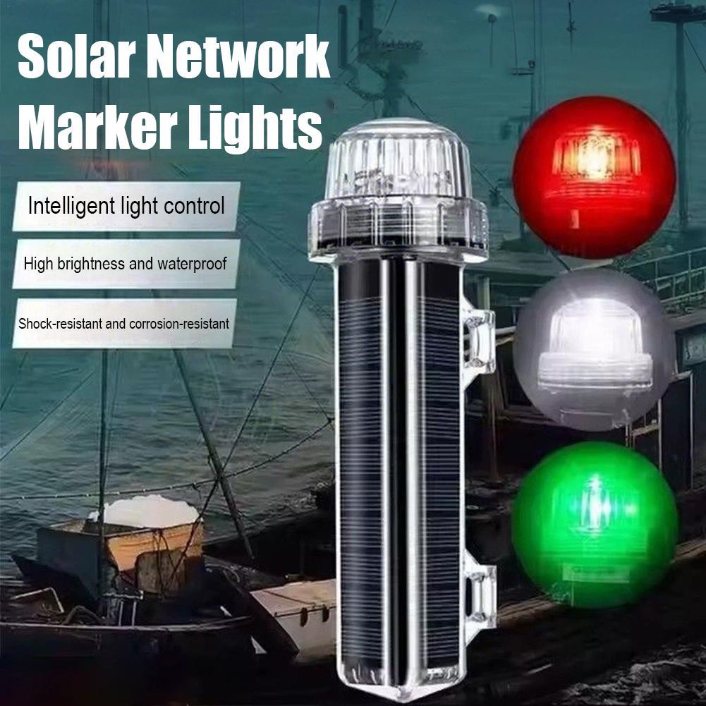 Fishing Boat Trailer - Solar Ocean Signaallicht Navigatie Signaallicht Waterdicht