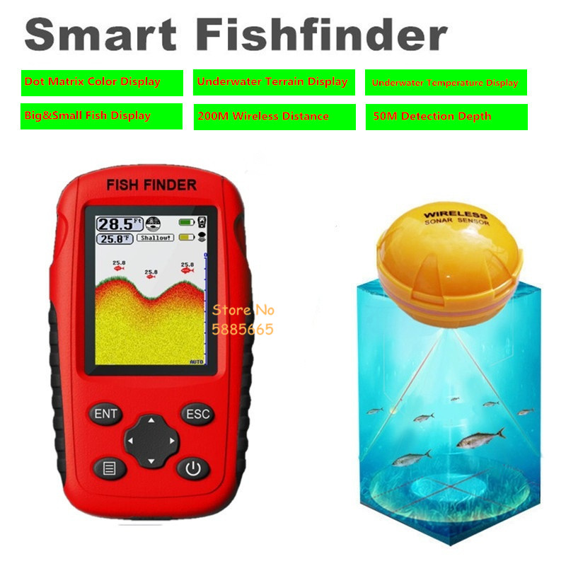 Slimme draagbare 50M diepte so - Fishing Boat Depth Finder recensie en prijs