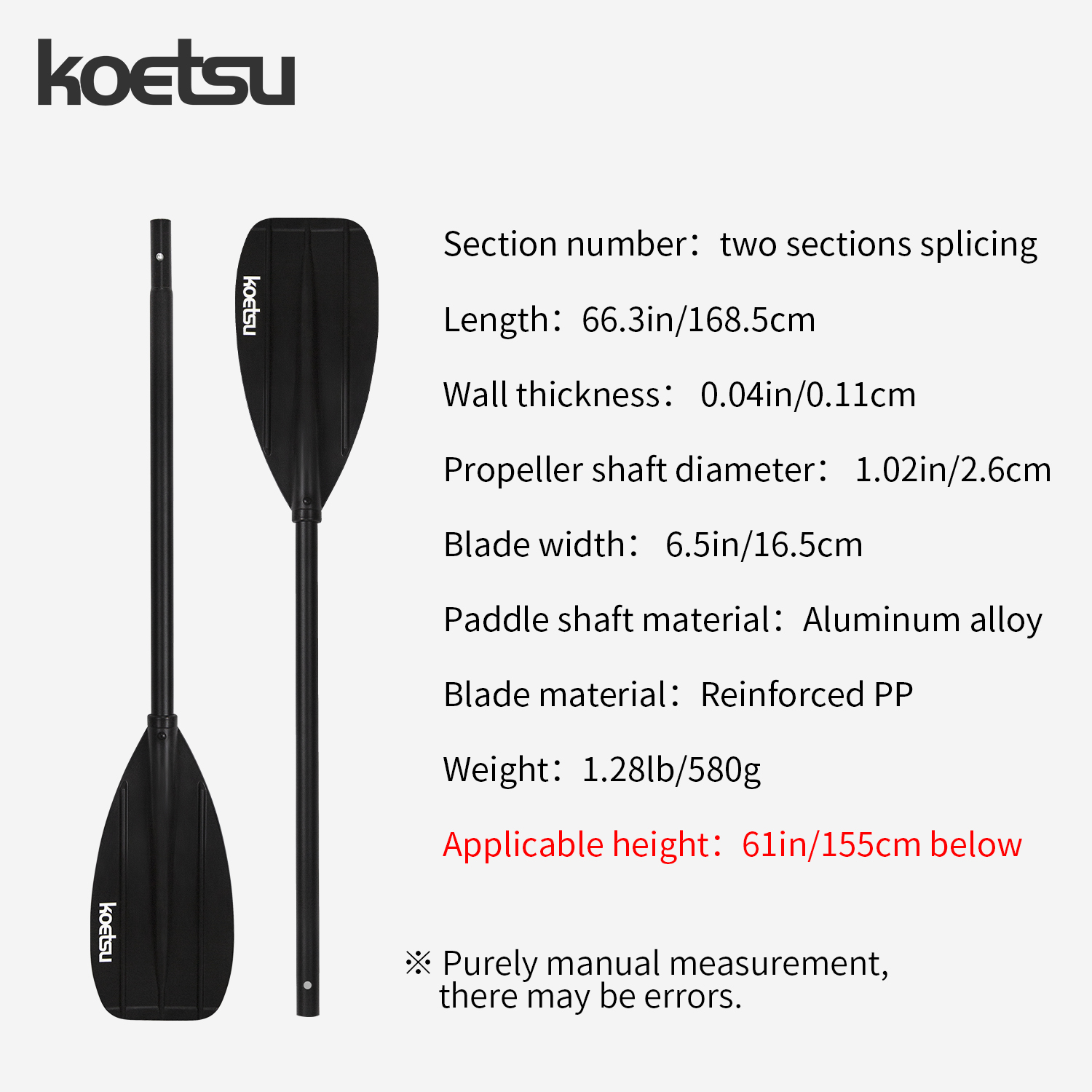 KOETSU tweekoppige kajakpeddel - Fishing Boat Paddle recensie en prijs