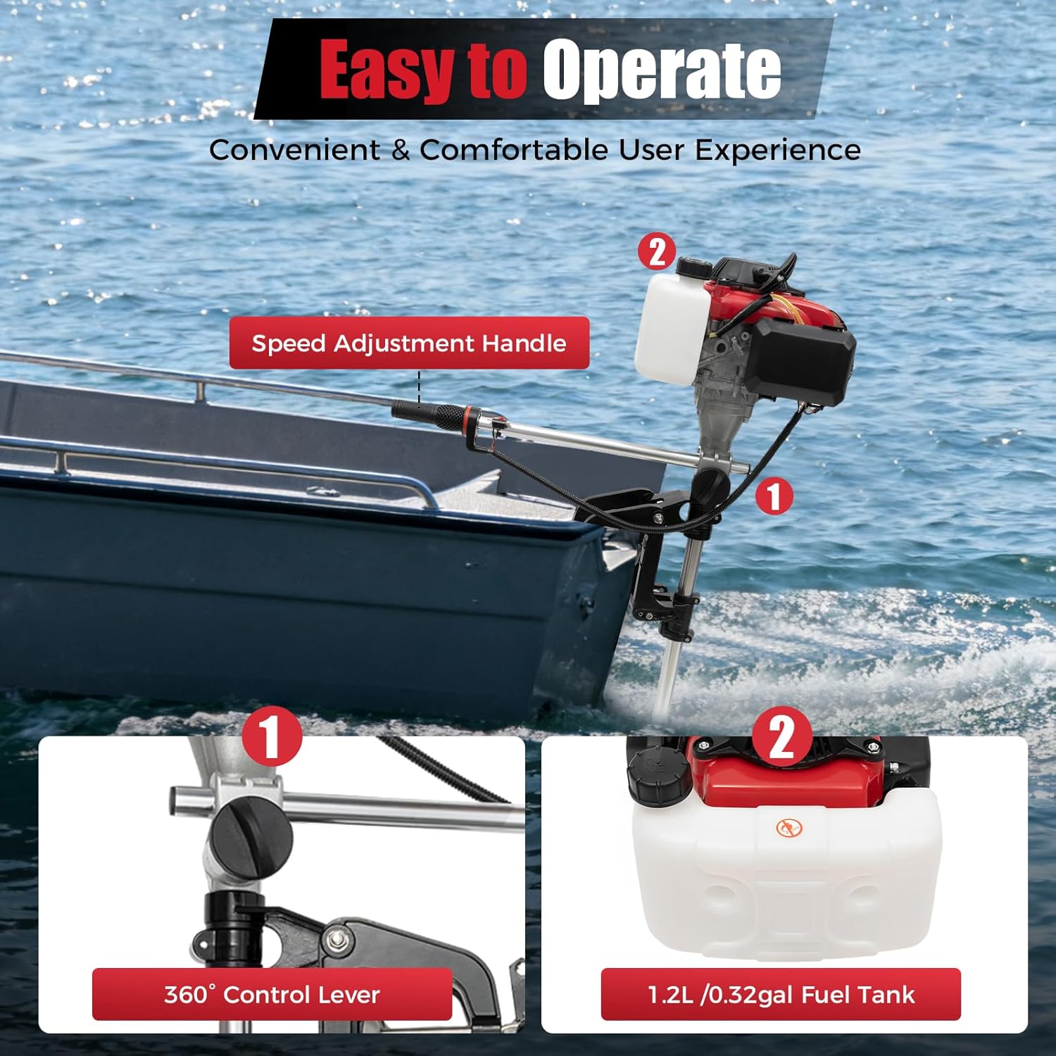 4PK buitenboordmotor, 4-takt 5 - Fishing Boat Outboard Motor recensie en prijs