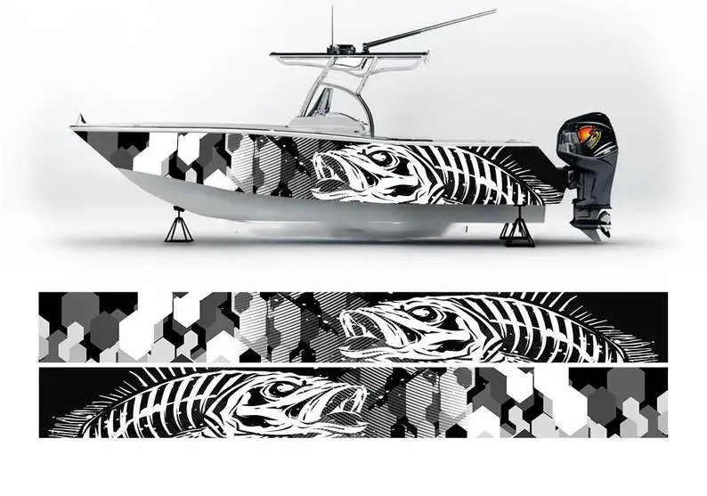 Camo Zwart En Wit Marlijn Vis  - Fishing Boat Trailer recensie en prijs
