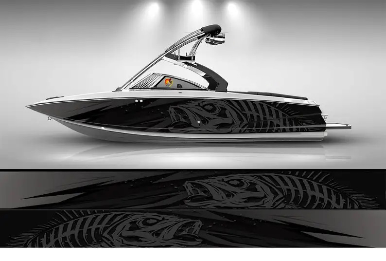 Camo Zwart En Wit Marlijn Vis  - Fishing Boat Trailer recensie en prijs